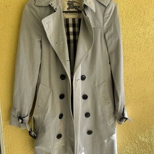 Burberry Women’s Light Gray Trench Coat